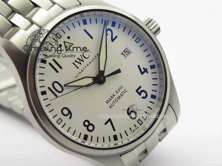 MIROTIME 0805 Mark XVIII IW327002 SS Mk Maker Best Edition White Dial On SS Bracelet A Premium 7300